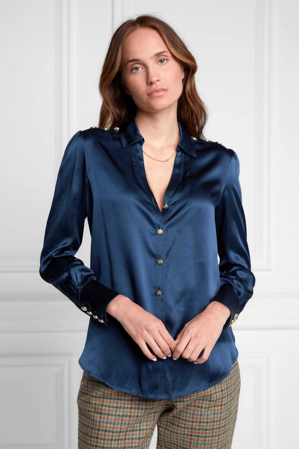 Women Holland Cooper Shirts & Blouses>Silk V-Neck Blouse