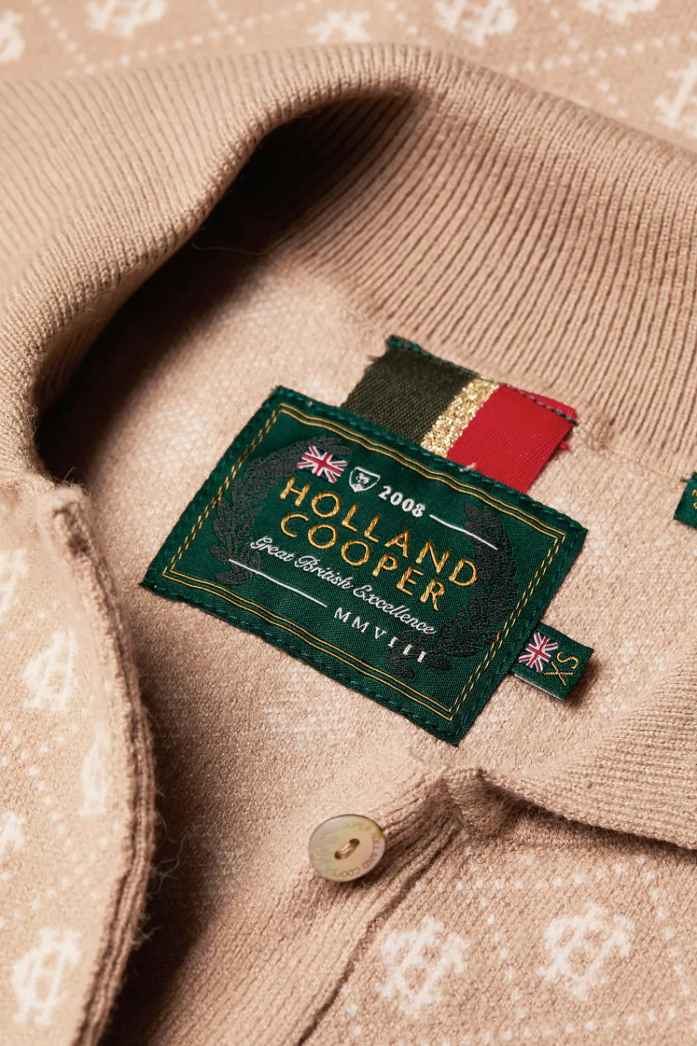 Women Holland Cooper Polo Shirts|Tops>Sleeveless Knitted Monogram Polo
