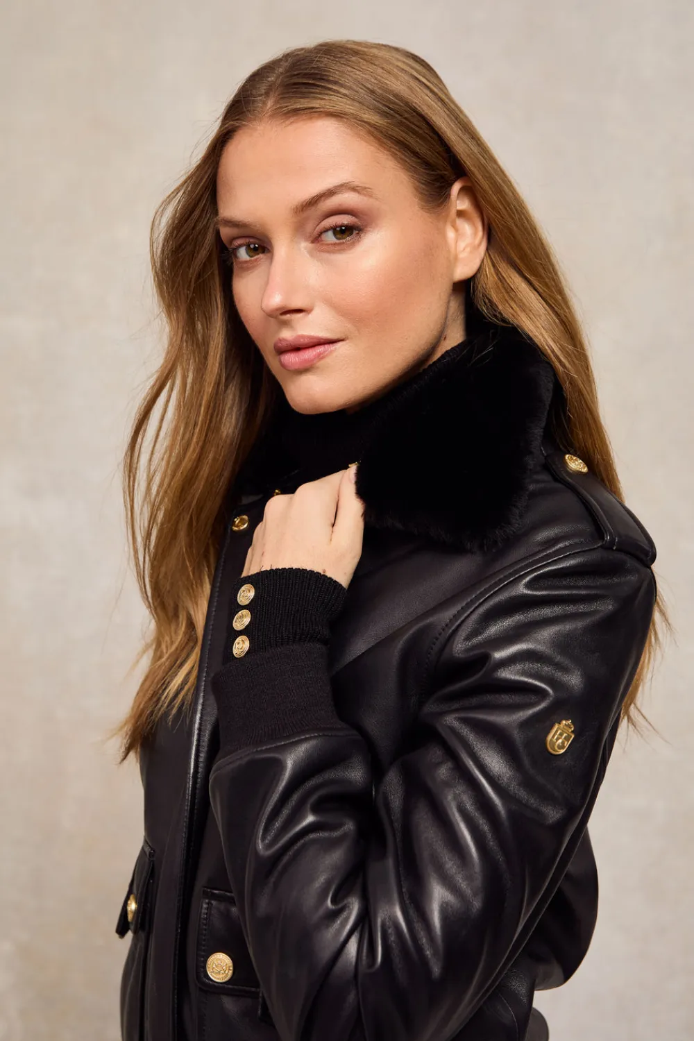 Women Holland Cooper Jackets>Sloane Leather Bomber