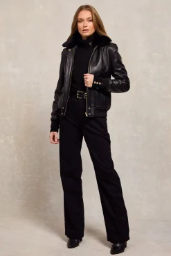 Women Holland Cooper Jackets>Sloane Leather Bomber