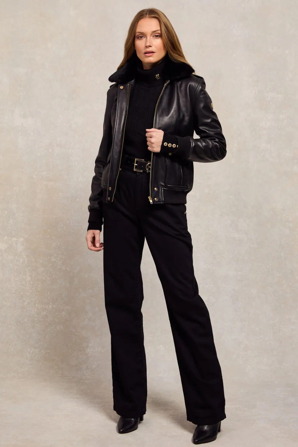 Women Holland Cooper Jackets>Sloane Leather Bomber