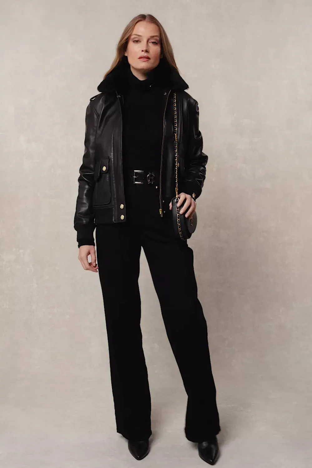 Women Holland Cooper Jackets>Sloane Leather Bomber
