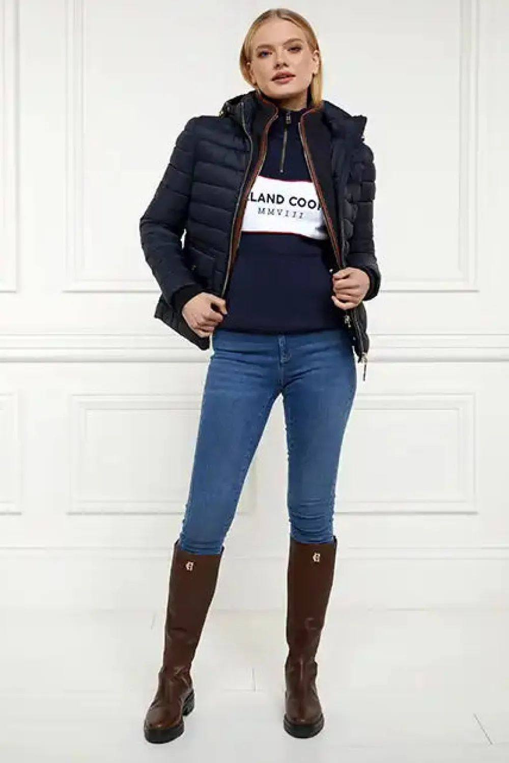 Women Holland Cooper Hoodies & Sweatshirts|Sweatshirts>Sporting Heritage Zip Henley