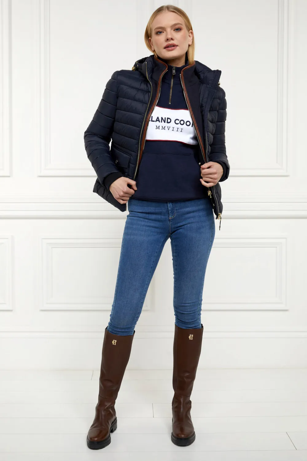Women Holland Cooper Hoodies & Sweatshirts|Sweatshirts>Sporting Heritage Zip Henley