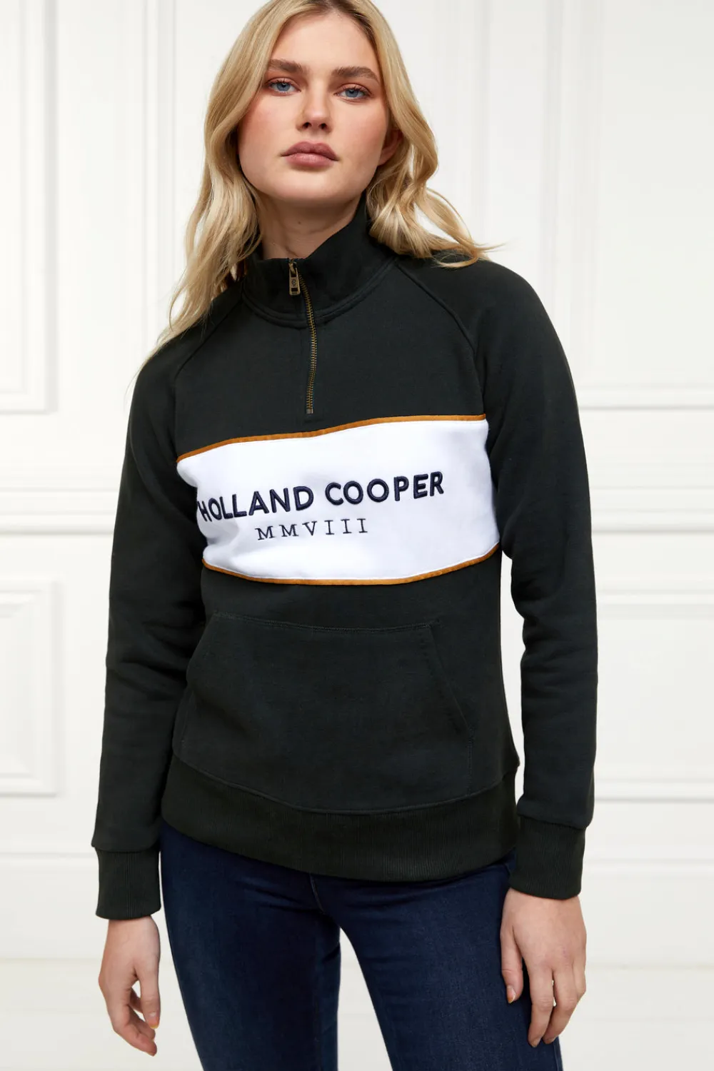 Women Holland Cooper Hoodies & Sweatshirts|Sweatshirts>Sporting Heritage Zip Henley