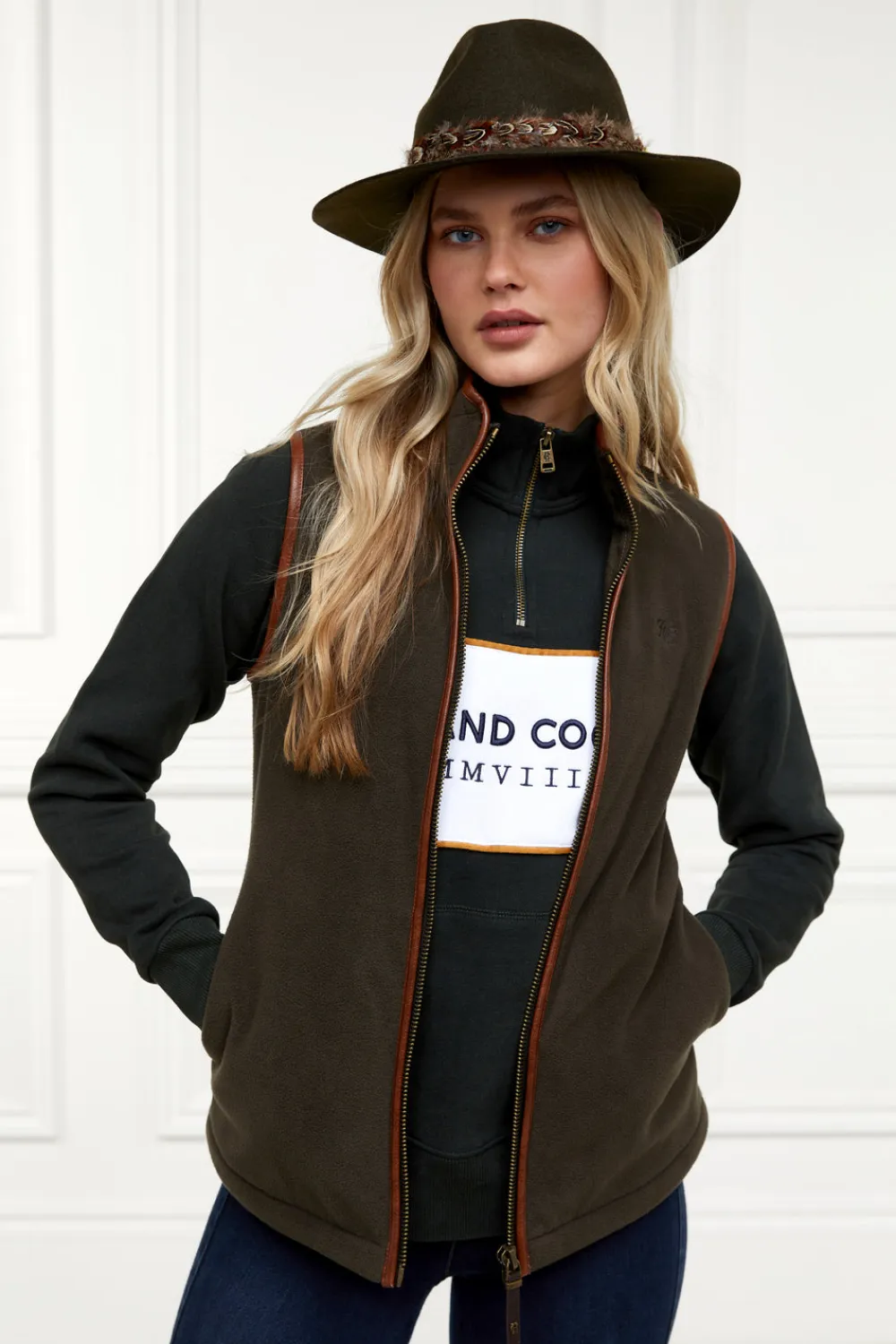 Women Holland Cooper Hoodies & Sweatshirts|Sweatshirts>Sporting Heritage Zip Henley