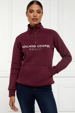Women Holland Cooper Hoodies & Sweatshirts|Sweatshirts>Sporting Heritage Zip Henley