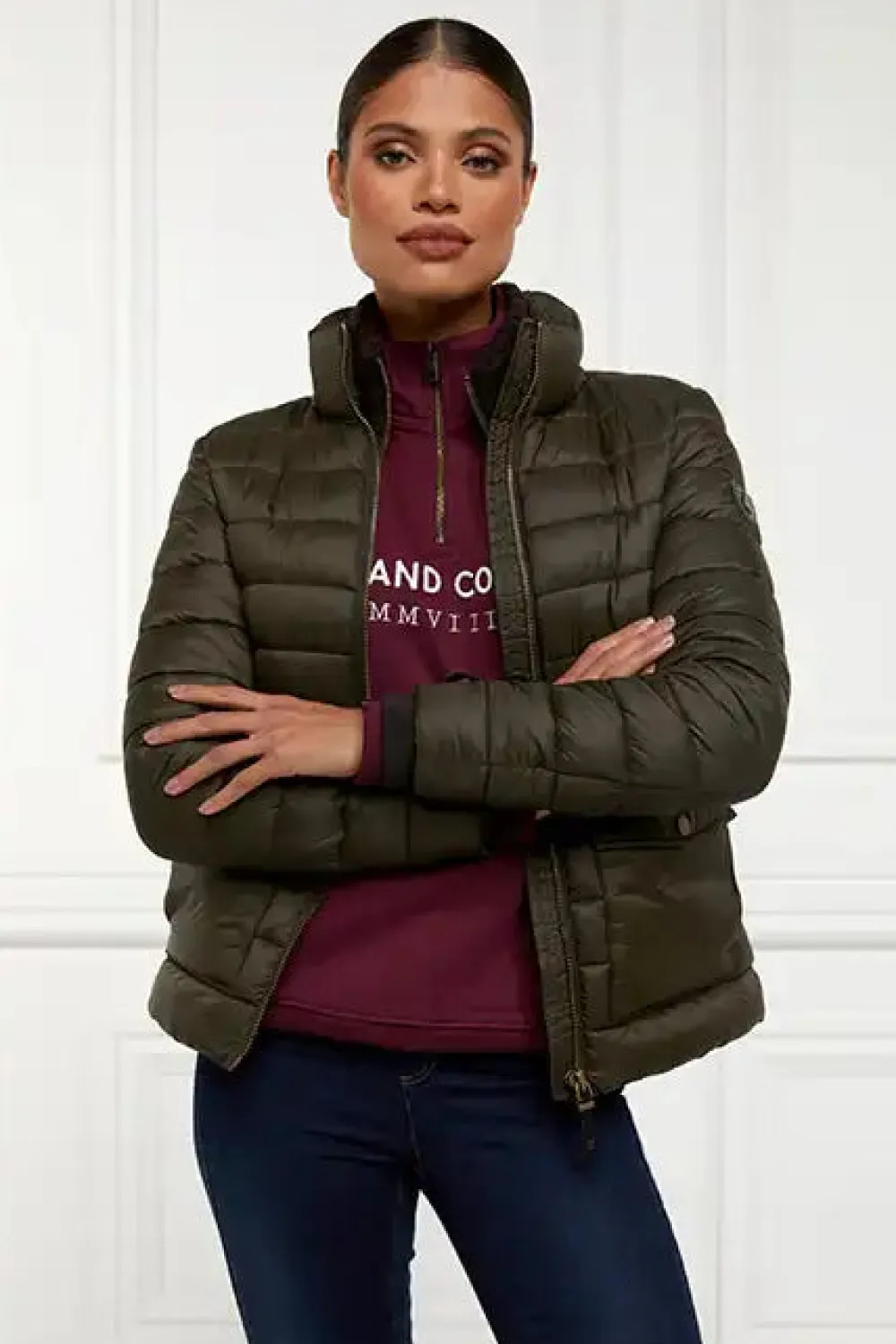Women Holland Cooper Hoodies & Sweatshirts|Sweatshirts>Sporting Heritage Zip Henley