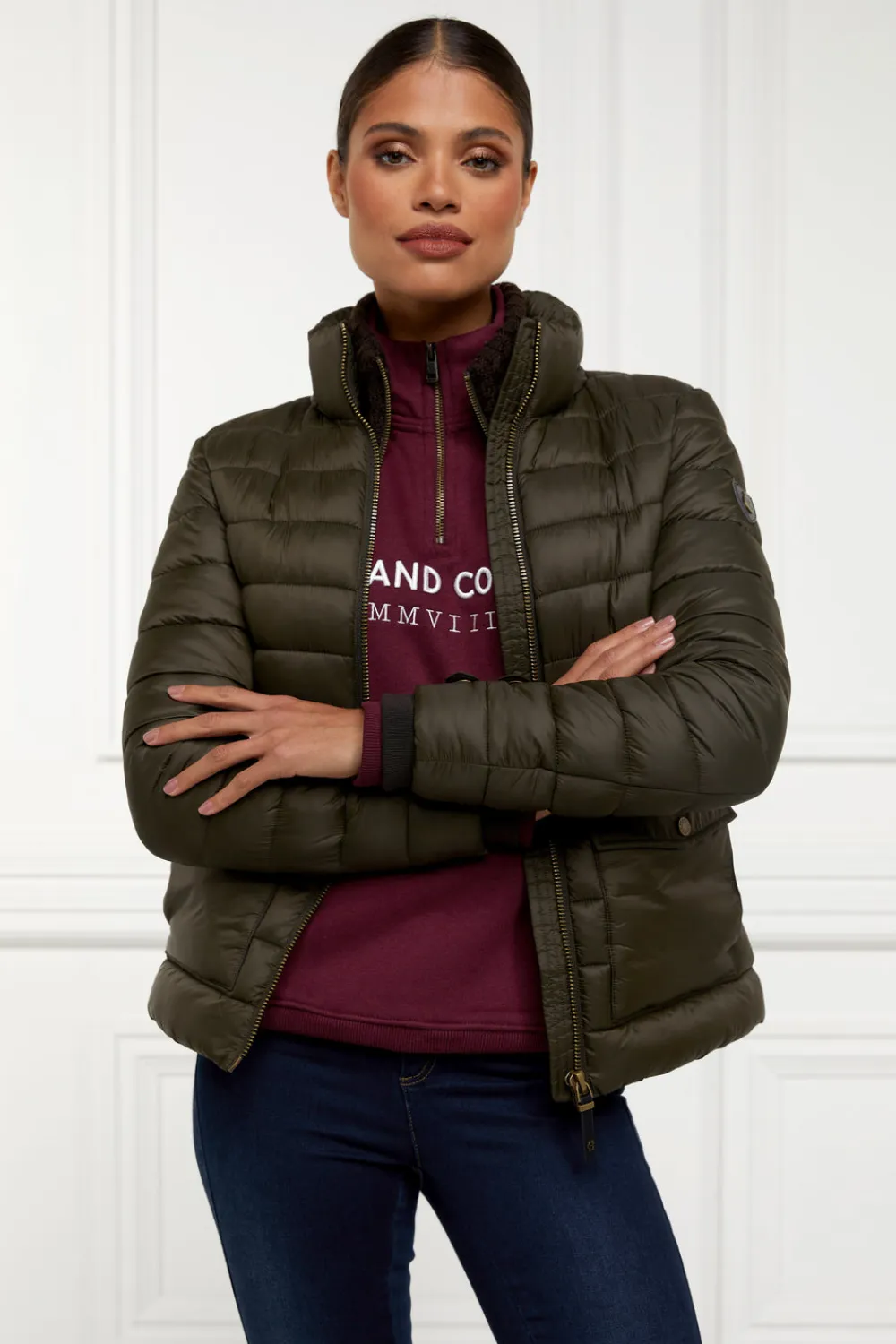 Women Holland Cooper Hoodies & Sweatshirts|Sweatshirts>Sporting Heritage Zip Henley
