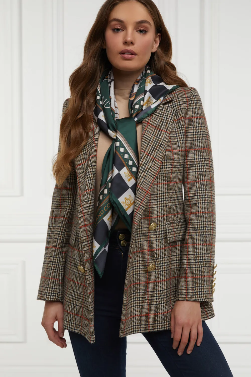 Women Holland Cooper Scarves|Scarves>Stirrup Silk Scarf