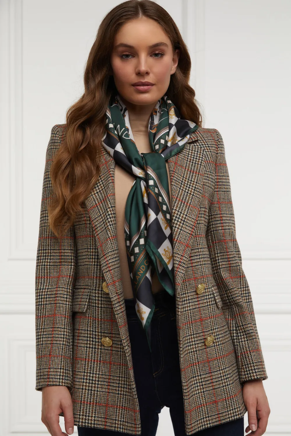 Women Holland Cooper Scarves|Scarves>Stirrup Silk Scarf