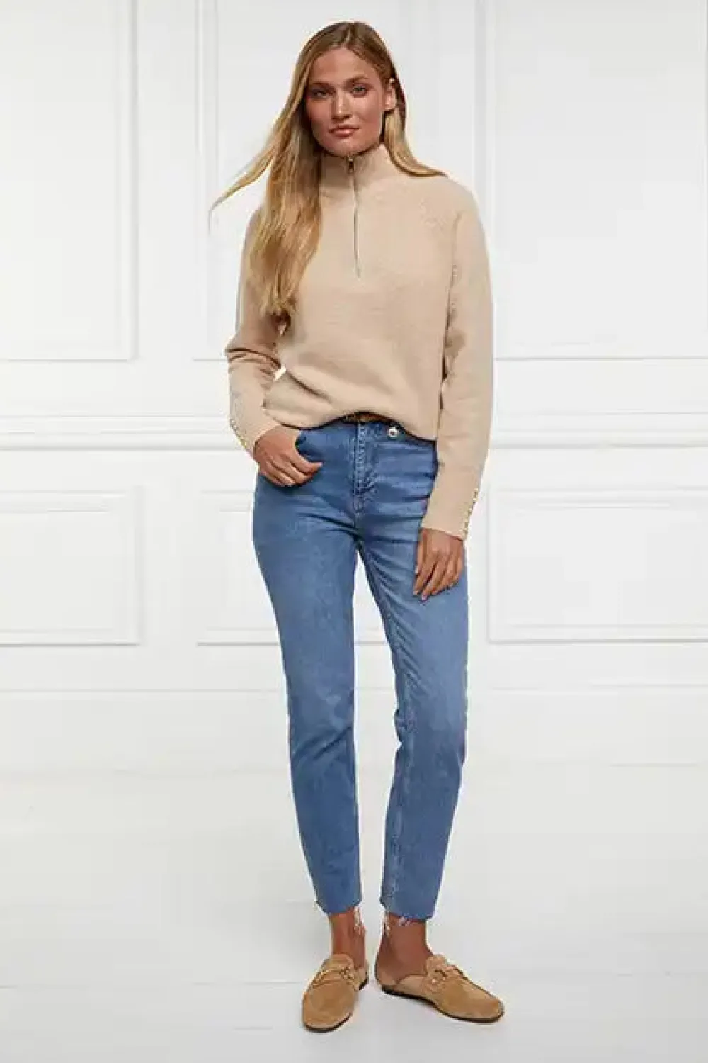 Women Holland Cooper Knitwear>Tori Quarter Zip Knit