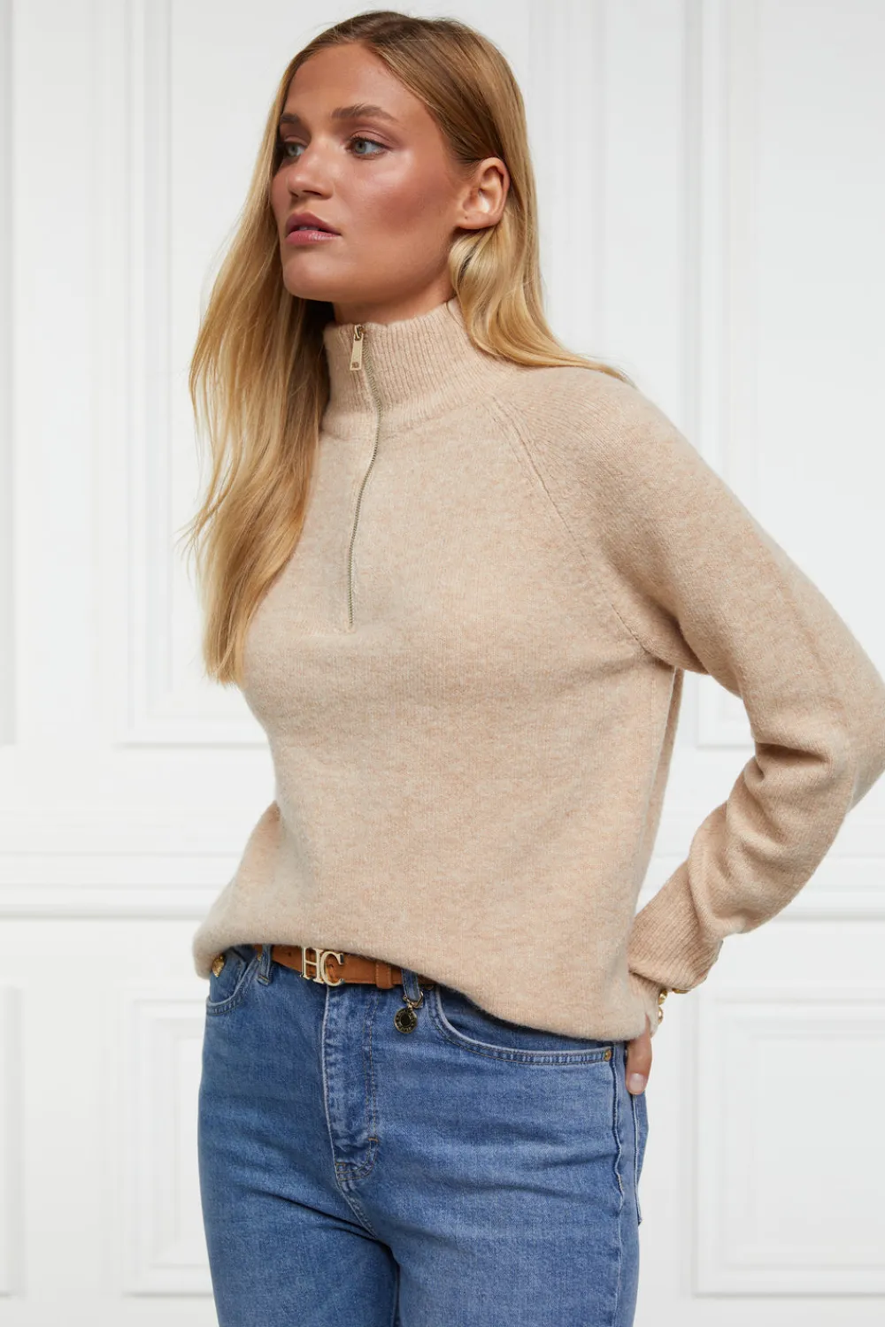 Women Holland Cooper Knitwear>Tori Quarter Zip Knit