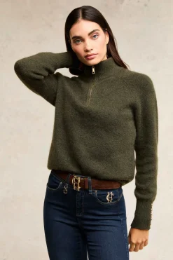 Women Holland Cooper Knitwear>Tori Quarter Zip Knit
