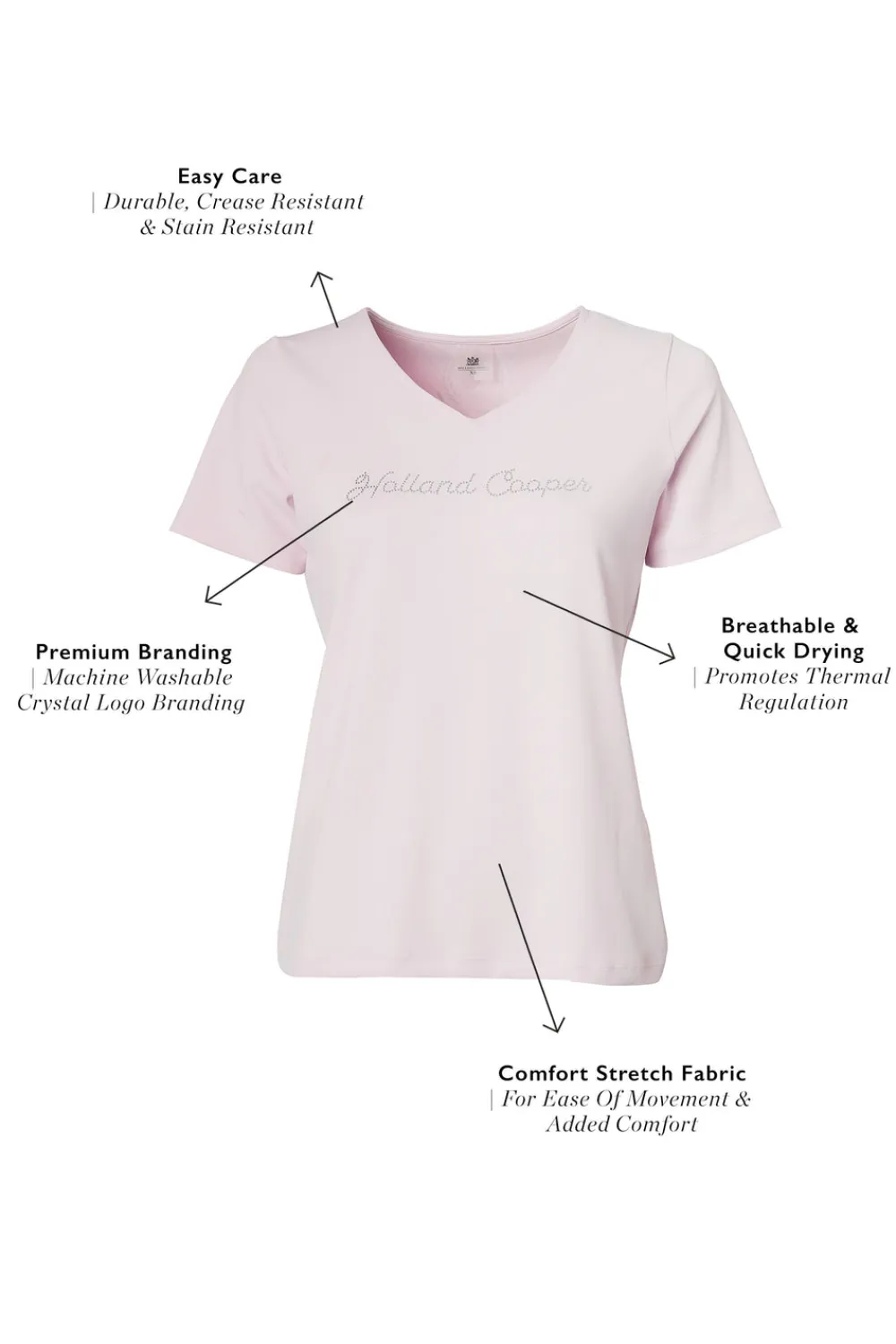 Holland Cooper Polo Shirts & Tees>Training V-Neck Tee