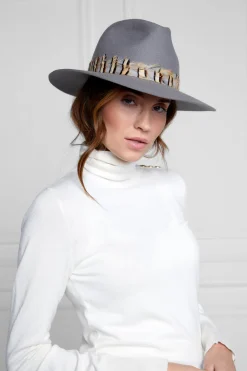 Women Holland Cooper Hats & Headbands|Hats & Headbands>Trilby Hat Double Feather Band