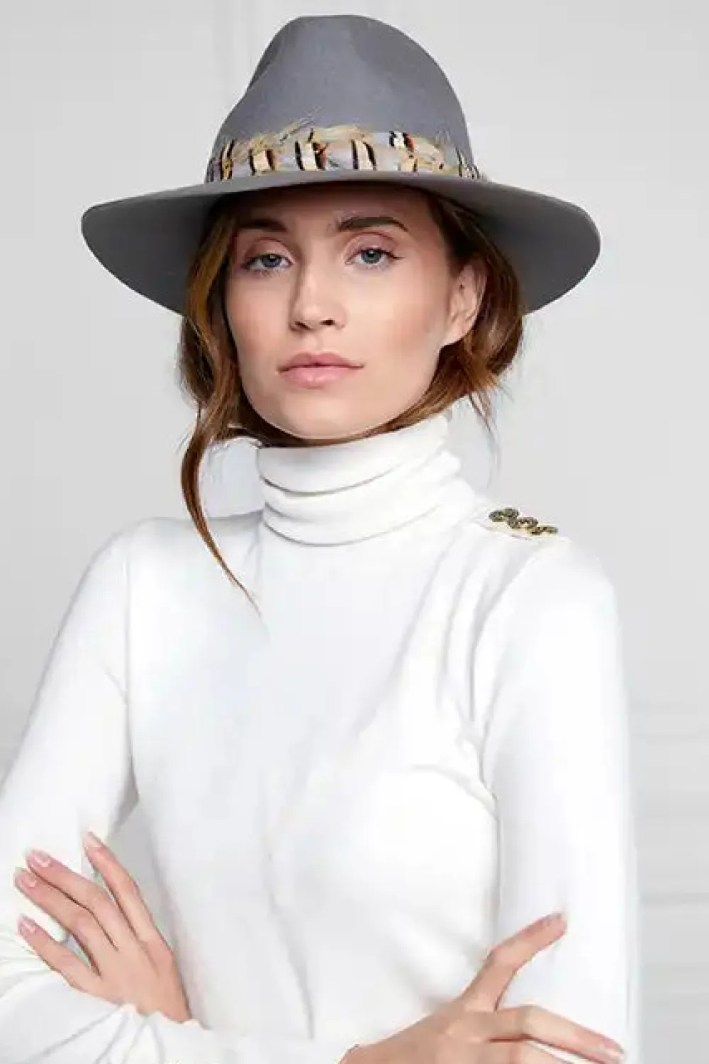 Women Holland Cooper Hats & Headbands|Hats & Headbands>Trilby Hat Double Feather Band