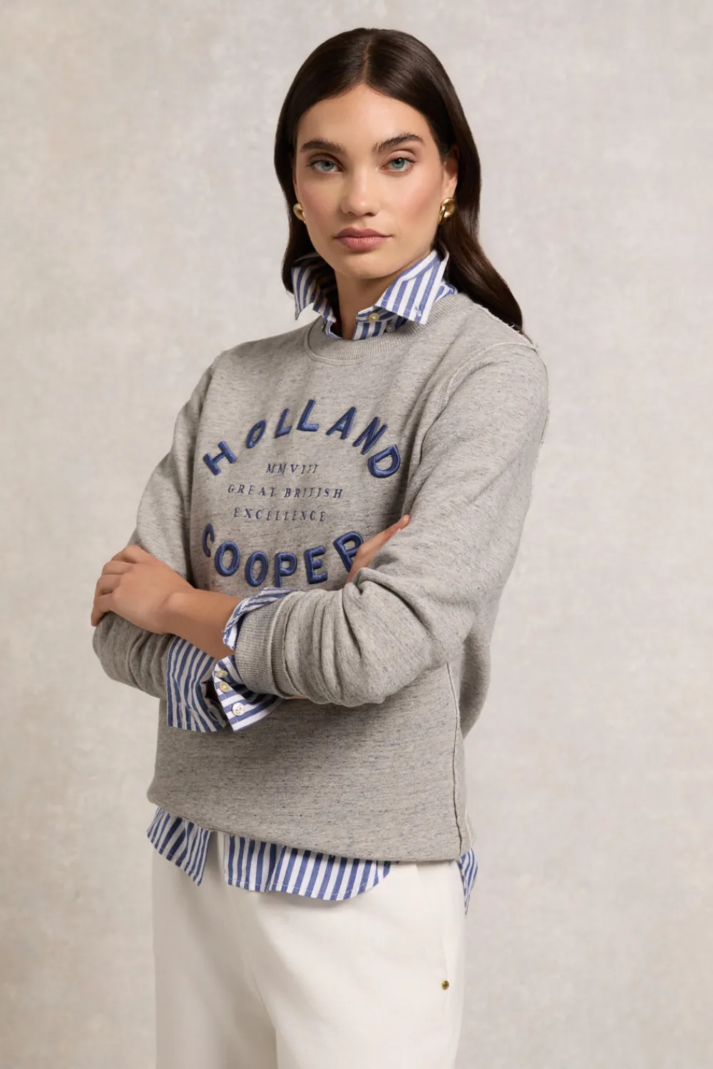 Women Holland Cooper Sweatshirts>Varsity Crew