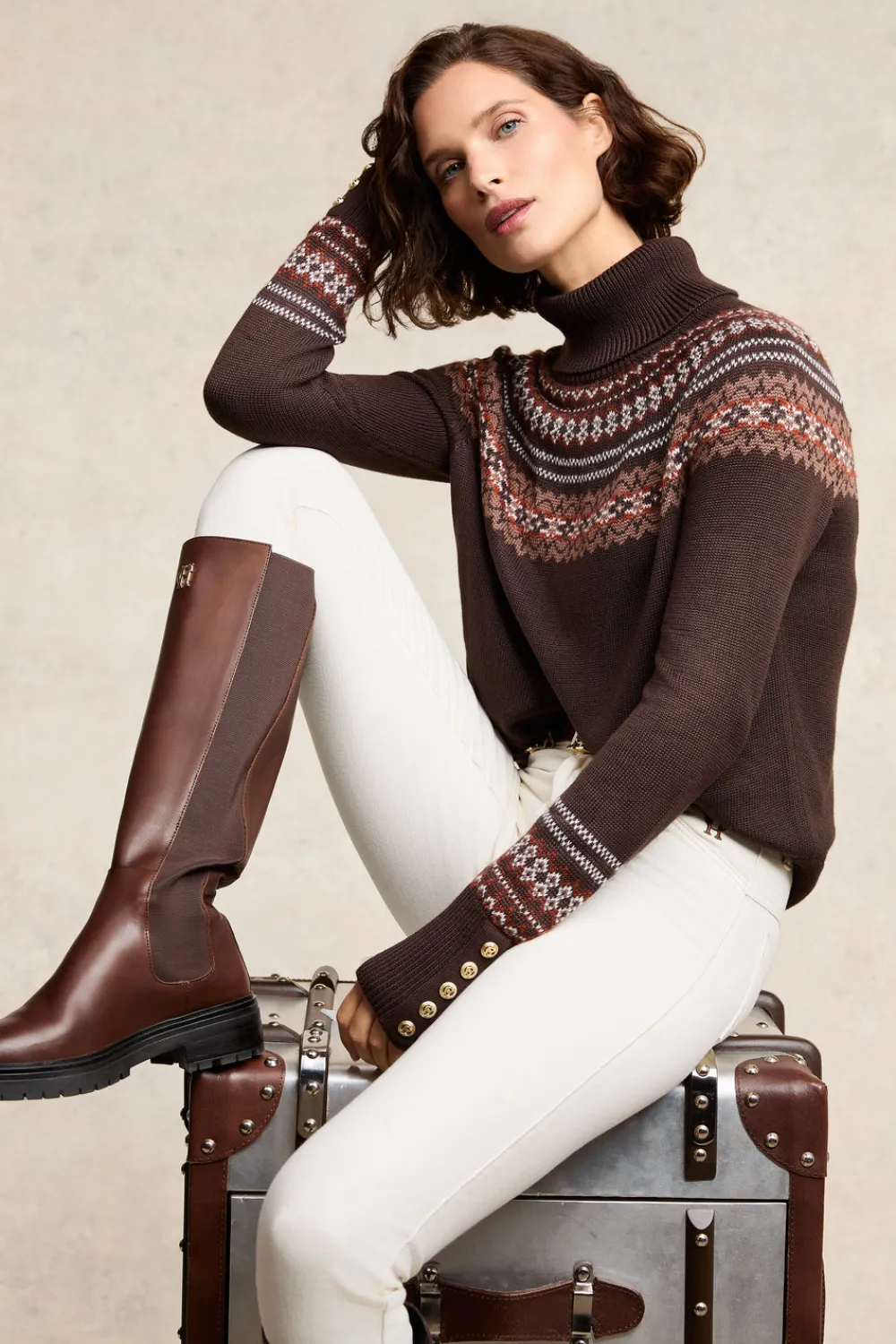 Women Holland Cooper Knitwear>Whistler Roll Neck Knit